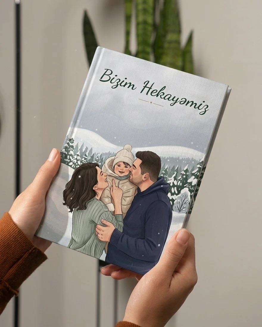 Hazır kitabı əlində tutan müştəri